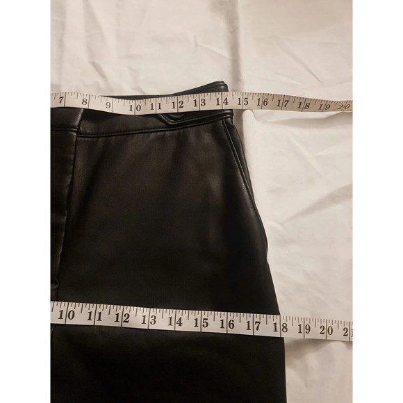 Ann Taylor Pants Size 4 Petite Imitation Leather High Waist Punkcore Rock Edgy - Picture 11 of 13